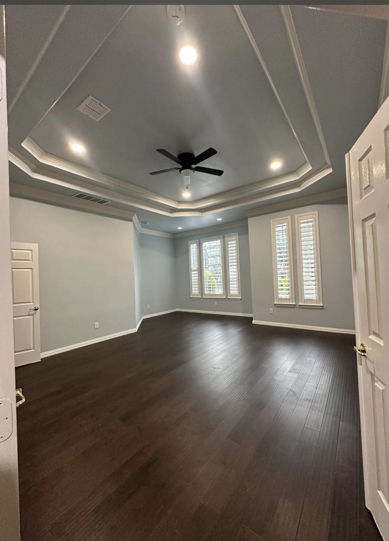 Home remodel with new flooring and lighting